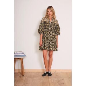 DRA Atri Dress - Blk Gold Print Size XS